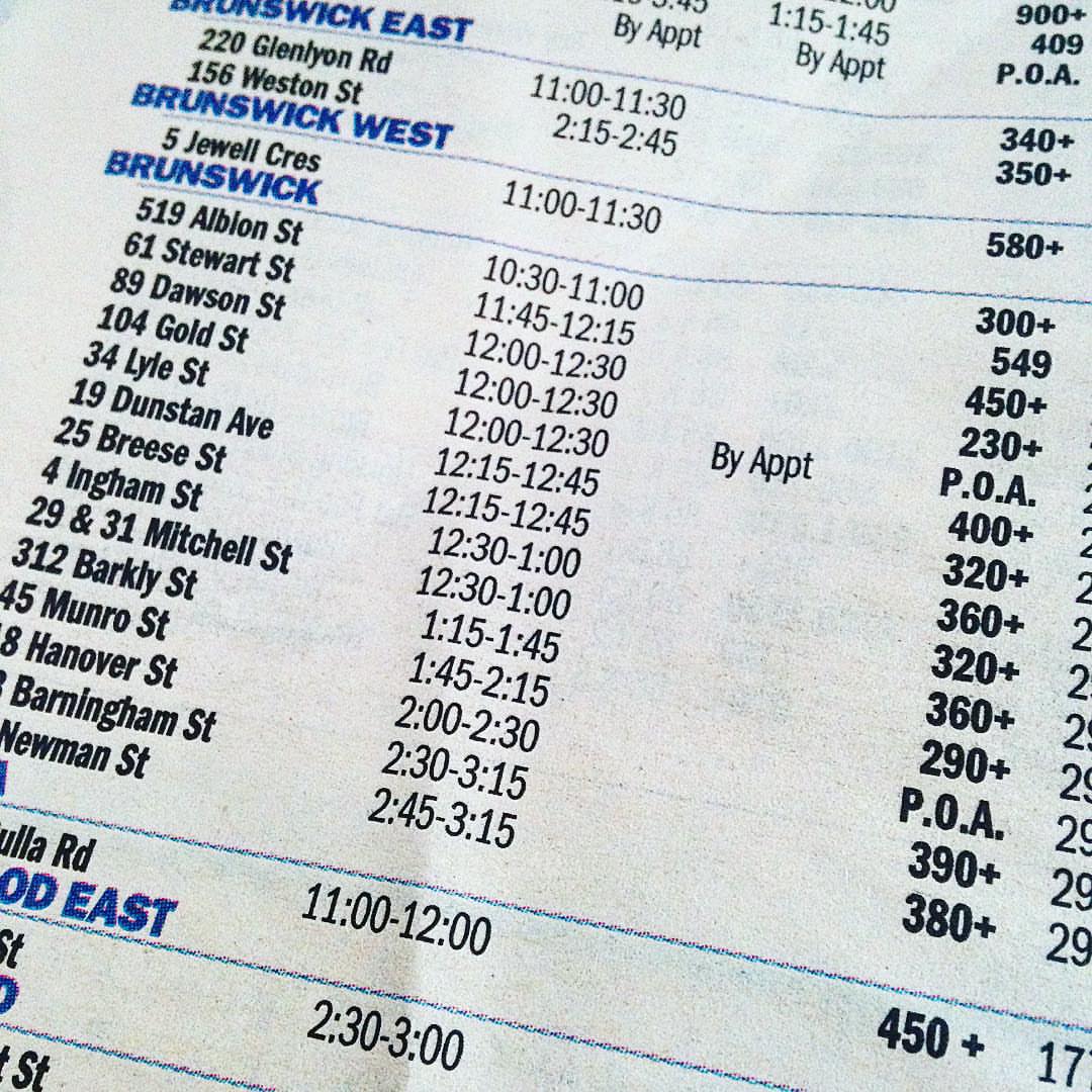 These house prices from 10 years  ago seemed stratospheric at the time, but now it seems amazing that you could buy an entire house in Brunswick for $300k. That hardly buys you a single-bedroom flat now.