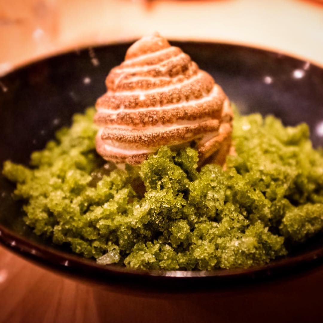 Frozen apple pannacotta