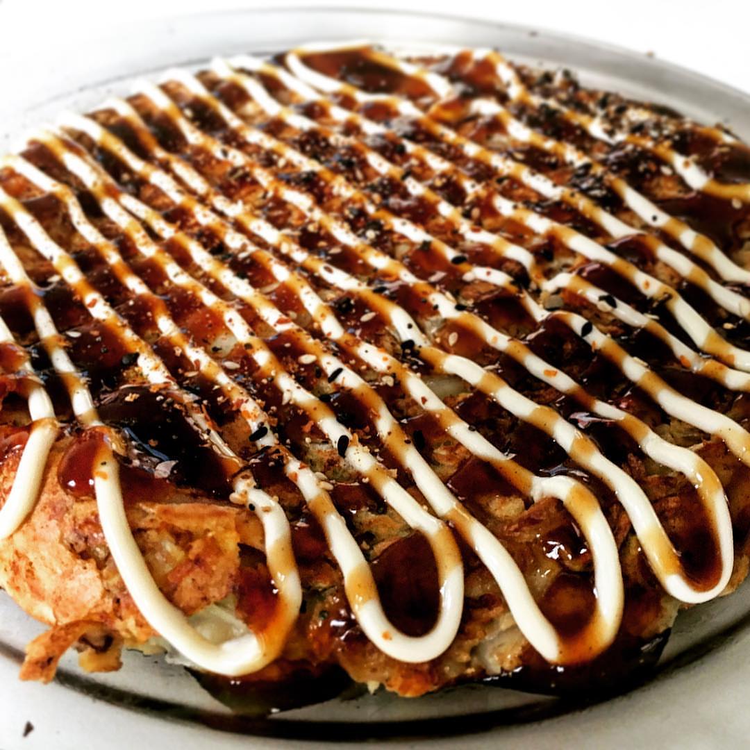 A fridge full of leftover veggies means it is okonomiyaki time!