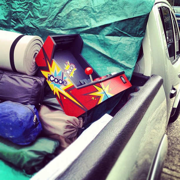 Packing only the essentials to go camping...