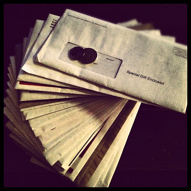 My glorious pile of unopened letters