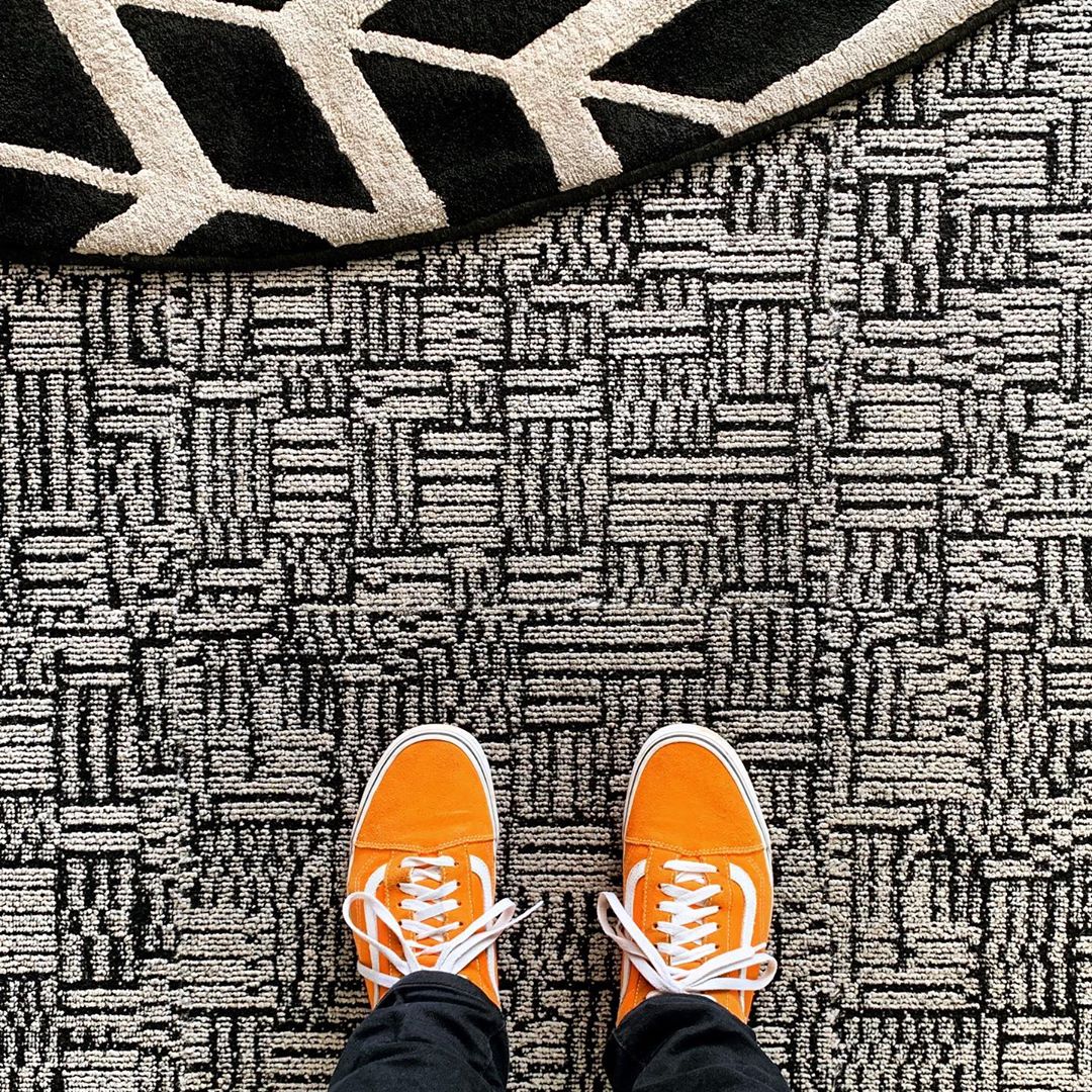 Love this 1950s-style carpet... it’s a refreshing change from the typical inoffensive but boring hotel design.