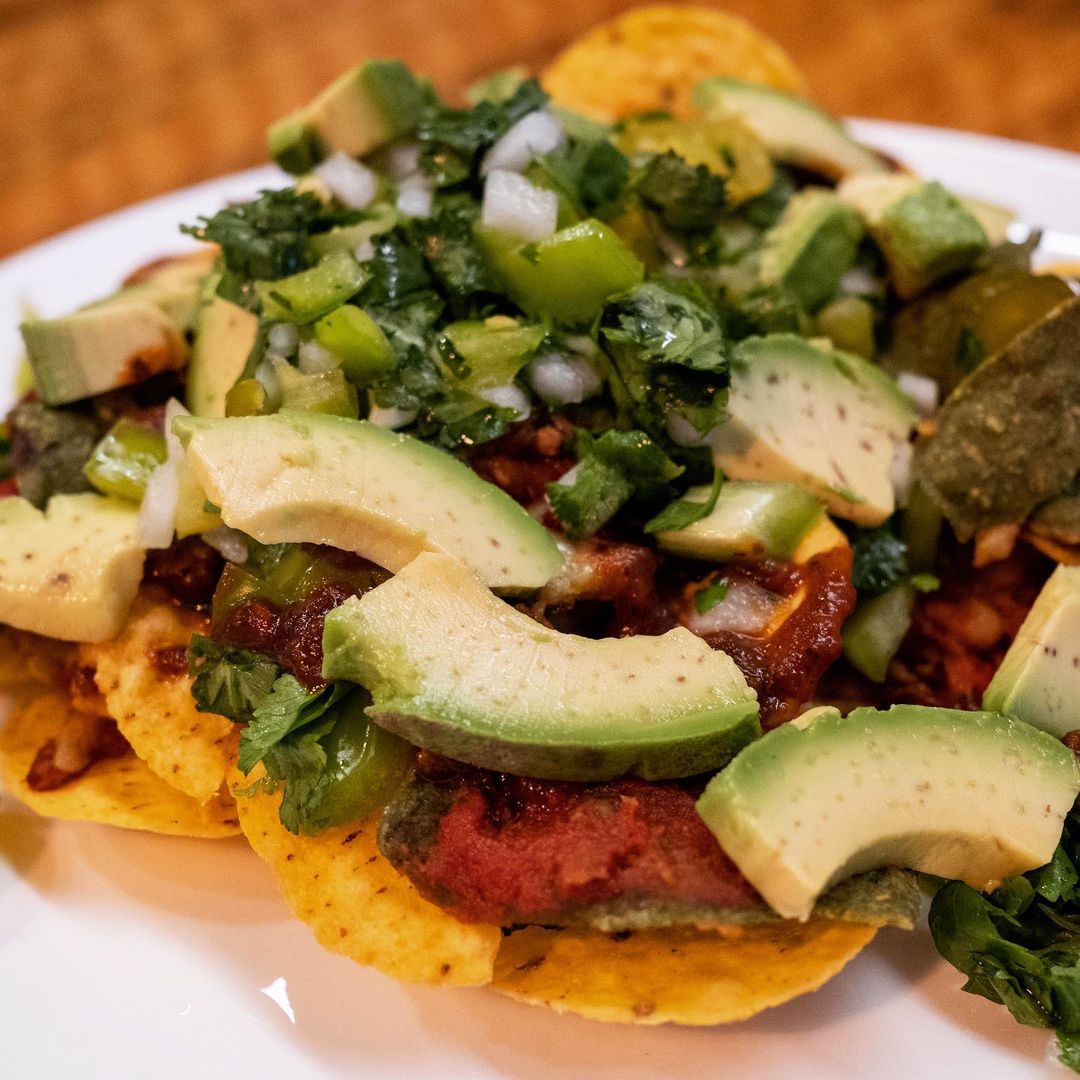 Who knew we could fit so much green stuff on nachos?