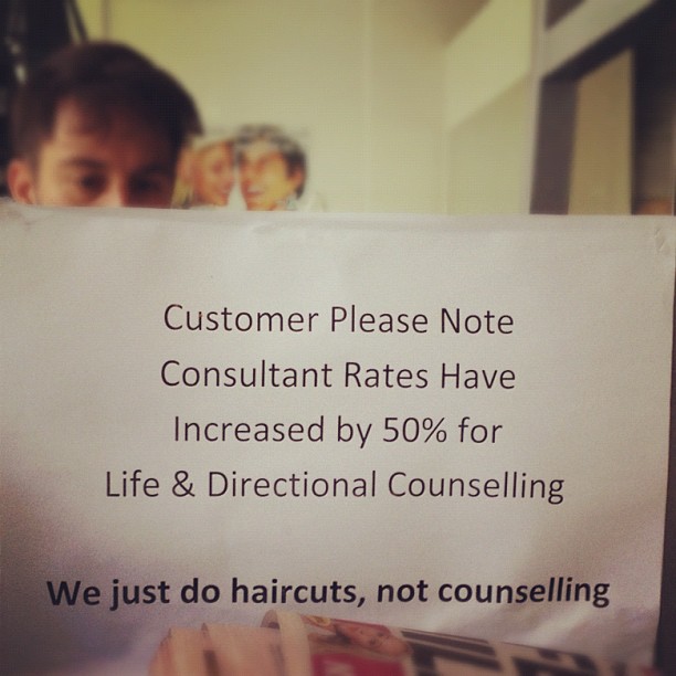 At my hairdresser...