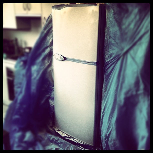 The paint hasn't dried on my fridge yet so I'll just have to order a pizza for dinner. #winning