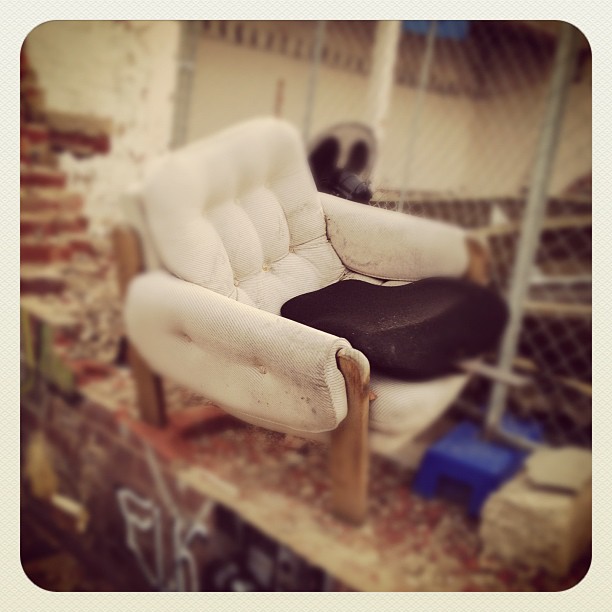 Chair of uncomfortable position.