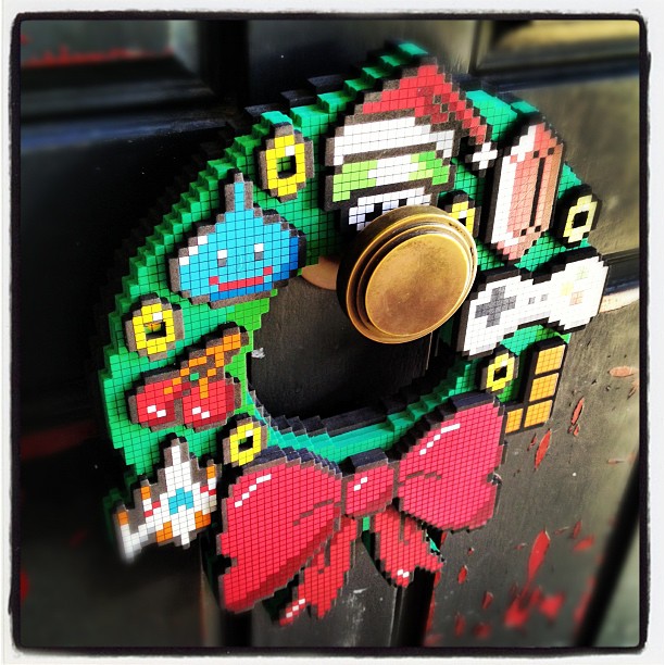 It finally feels like christmas now that I have my 8-bit wreath and am listening to 8-bit chiptune christmas carols from http://rushcoil.bandcamp.com
