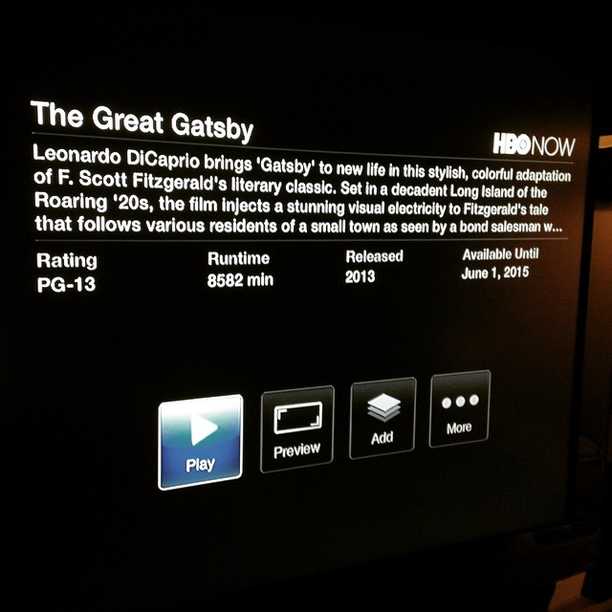 If you don't see me for the next week, it's because I'm watching the 143 hour version of The Great Gatsby.