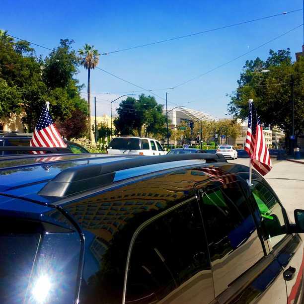 It's September 11, I'm in the USA and our Lyft driver has American flags and is blaring patriotic music.