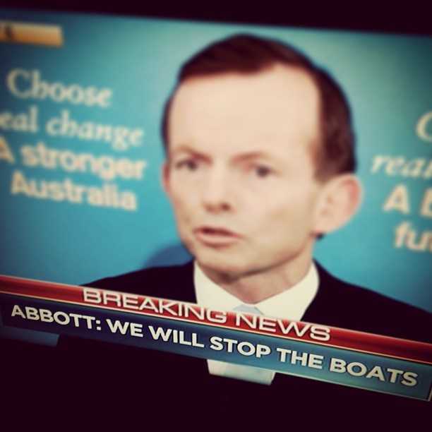 Hang on… Abbott saying he'll stop the boats is breaking news?