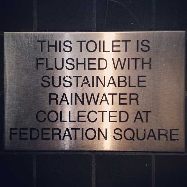 As opposed to what — unsustainable rainwater?