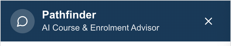 Screenshot of the Acknowledge Education chatbot header
