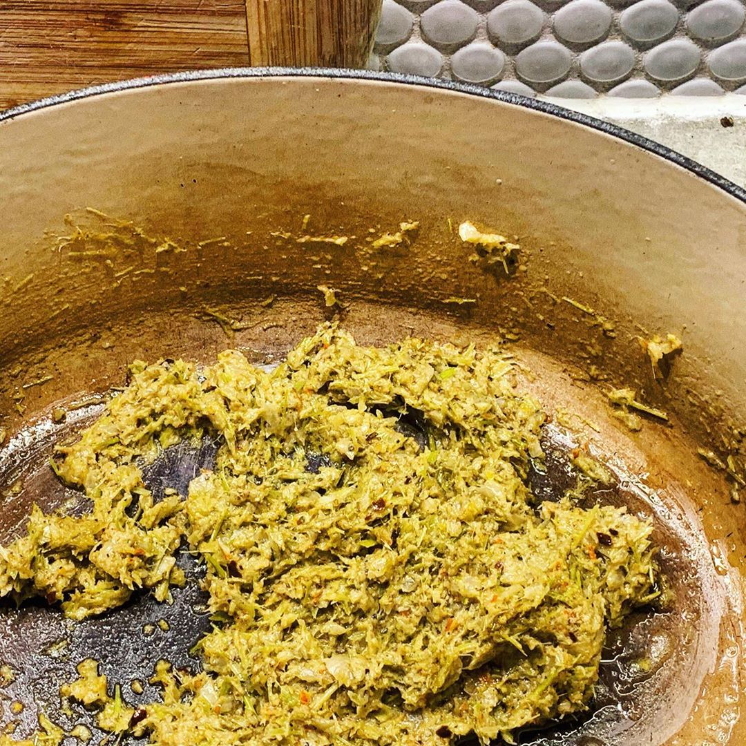 This is one of those things where I show off for making green curry paste from scratch.