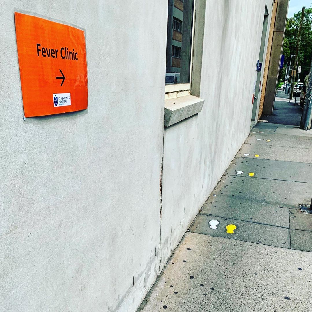 New “Fever Clinic” signs seem a bit virus-that-must-not-be-named.