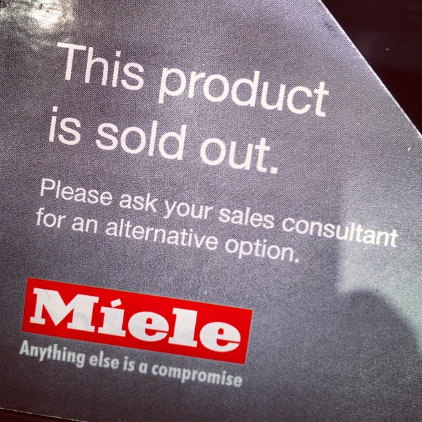 “Anything else is a compromise”… a rather unfortunate tagline in this context.