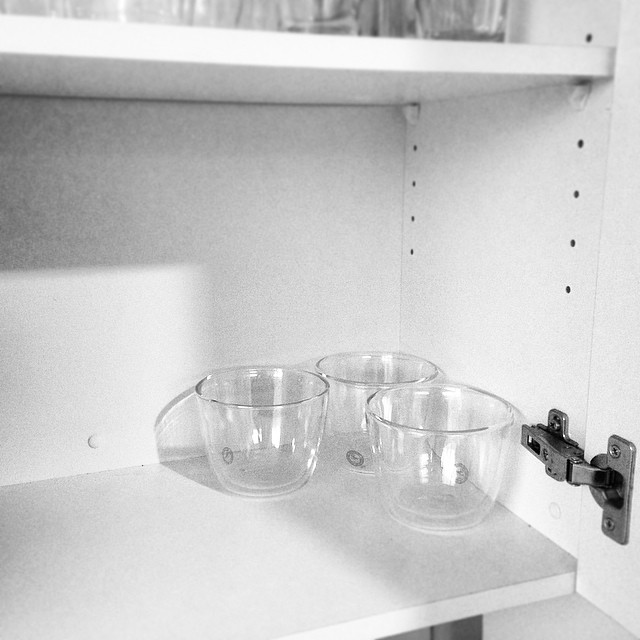 Evidence of a long weekend: I've run out of teacups.