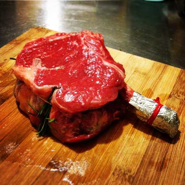 This steak looks too pretty to eat.