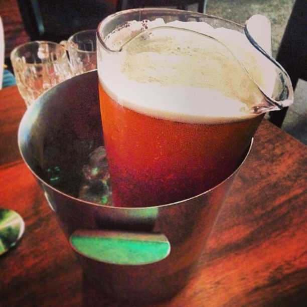 It's that kind of weather: when even the jugs of beer have to be on ice