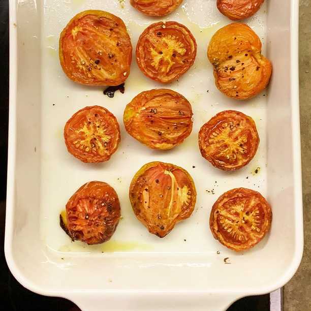 Slow roasting tomatoes is an ideal use for a long weekend